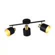 Plafoniera Trio EVA metal, negru, auriu, E14 - 868800380