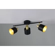 Plafoniera Trio EVA metal, negru, auriu, E14 - 868800380