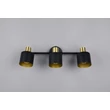 Plafoniera Trio EVA metal, negru, auriu, E14 - 868800380