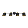 Plafoniera Trio EVA metal, negru, auriu, E14 - 868800480