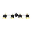 Plafoniera Trio EVA metal, negru, auriu, E14 - 868800480