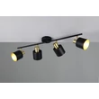 Plafoniera Trio EVA metal, negru, auriu, E14 - 868800480
