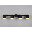 Plafoniera Trio EVA metal, negru, auriu, E14 - 868800480