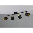 Plafoniera Trio EVA metal, negru, auriu, E14 - 868800480