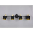 Plafoniera Trio EVA metal, negru, auriu, E14 - 868800480