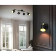 Plafoniera Trio EVA metal, negru, auriu, E14 - 868800480