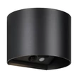 Aplica de perete de exterior cu senzor Trio GENIE metal, negru, 2W, 3000K, 300Lm, IP44 - R24161632