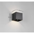 Aplica de perete de exterior cu senzor Trio GENIE metal, negru, 2W, 3000K, 300Lm, IP44 - R24169632