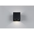 Aplica de perete de exterior cu senzor Trio GENIE metal, negru, 2W, 3000K, 300Lm, IP44 - R24169632