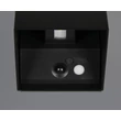 Aplica de perete de exterior cu senzor Trio GENIE metal, negru, 2W, 3000K, 300Lm, IP44 - R24169632