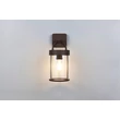 Aplica de perete exterior Trio ALMERIA metal, plastic, maro, transparent, E27, IP44 - Trio-R26476124