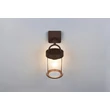 Aplica de perete exterior Trio ALMERIA metal, plastic, maro, transparent, E27, IP44 - Trio-R26476124