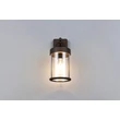 Aplica de perete exterior Trio ALMERIA metal, plastic, maro, transparent, E27, IP44 - Trio-R26476124