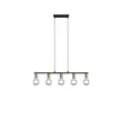 Pendul Trio VANNES metal, negru, alama, E27 - R30185008