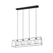 Pendul Trio GABBIA metal, sticla, negru, alb, E14 - R30404032