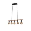 Pendul Trio EINAR metal, canepa, negru, maro, E27 - R30605032