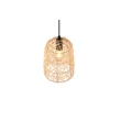 Pendul Trio LOVIS metal, rattan, negru, natural, E27 - R31141036