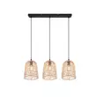 Pendul Trio LOVIS metal, rattan, negru, natural, E27 - R31143036