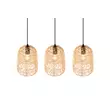 Pendul Trio LOVIS metal, rattan, negru, natural, E27 - R31143036