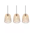 Pendul Trio LOVIS metal, rattan, negru, natural, E27 - R31143036