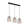 Pendul Trio LOVIS metal, rattan, negru, natural, E27 - R31143036