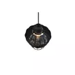 Pendul Trio BORKA metal, rattan, negru, E27 - R31261002