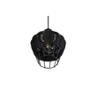 Pendul Trio BORKA metal, rattan, negru, E27 - R31261002