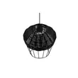 Pendul Trio BORKA metal, rattan, negru, E27 - R31261902