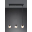 Pendul Trio MOLLY, metal, sticla, negru, crom, E14 - Trio-R31863032