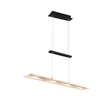 Pendul Trio MILOS metal, sticla, negru, transparent, LED, 3000K, 4x5W, 2200lm - R32004132