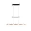 Pendul Trio MILOS metal, sticla, negru, transparent, LED, 3000K, 4x5W, 2200lm - R32004132