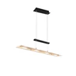 Pendul Trio MILOS metal, sticla, negru, transparent, LED, 3000K, 4x5W, 2200lm - R32004132