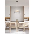 Pendul Trio SANDRIN metal, ratan, negru, natural, E27 - Trio-R36211032