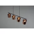 Pendul Trio JASON metal, plastic, negru, bronz, E14 - Trio-R36304064