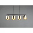 Pendul Trio JASON metal, plastic, negru, auriu, E14 - Trio-R36304079