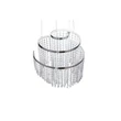 Pendul Trio POMP metal, acrill, crom, transparent, LED, 2700K - 6500K, 30W, 4300lm - R37341106