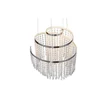 Pendul Trio POMP metal, acrill, crom, transparent, LED, 2700K - 6500K, 30W, 4300lm - R37341106