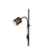 Lampadar Trio OWEN metal, tesatura, negru, E27+E14 - R40192002