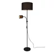 Lampadar Trio OWEN metal, tesatura, negru, E27+E14 - R40192002