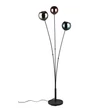 Lampadar Trio SHELDON metal, sticla, negru, multicolor, E14 - R41303017