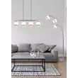 Lampadar Trio DAVOS metal, textil, crom, alb, E14  - R41553006