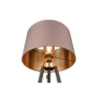 Lampadar Trio COLETTE metal, tesatura, negru, maro, E27 - R41561032