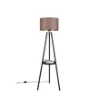 Lampadar Trio COLETTE metal, tesatura, negru, maro, E27 - R41561032