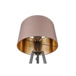 Lampadar Trio COLETTE metal, tesatura, negru, maro, E27 - R41561032