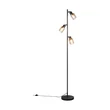 Lampadar  Trio CADIZ metal, sticla, negru, chihlimbar, E14 - R41783032