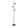 Lampadar  Trio CADIZ metal, sticla, negru, chihlimbar, E14 - R41783032