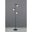 Lampadar  Trio CADIZ metal, sticla, negru, chihlimbar, E14 - R41783032