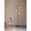 Lampadar  Trio CADIZ metal, sticla, negru, chihlimbar, E14 - R41783032