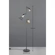Lampadar  Trio CADIZ metal, sticla, negru, antracit, E14 - R41783042