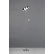 Lampadar  Trio PALERMO metal, nichel, LED, 5W+18W, 3000-4000-6500K, 500+2000Lm - R45741107